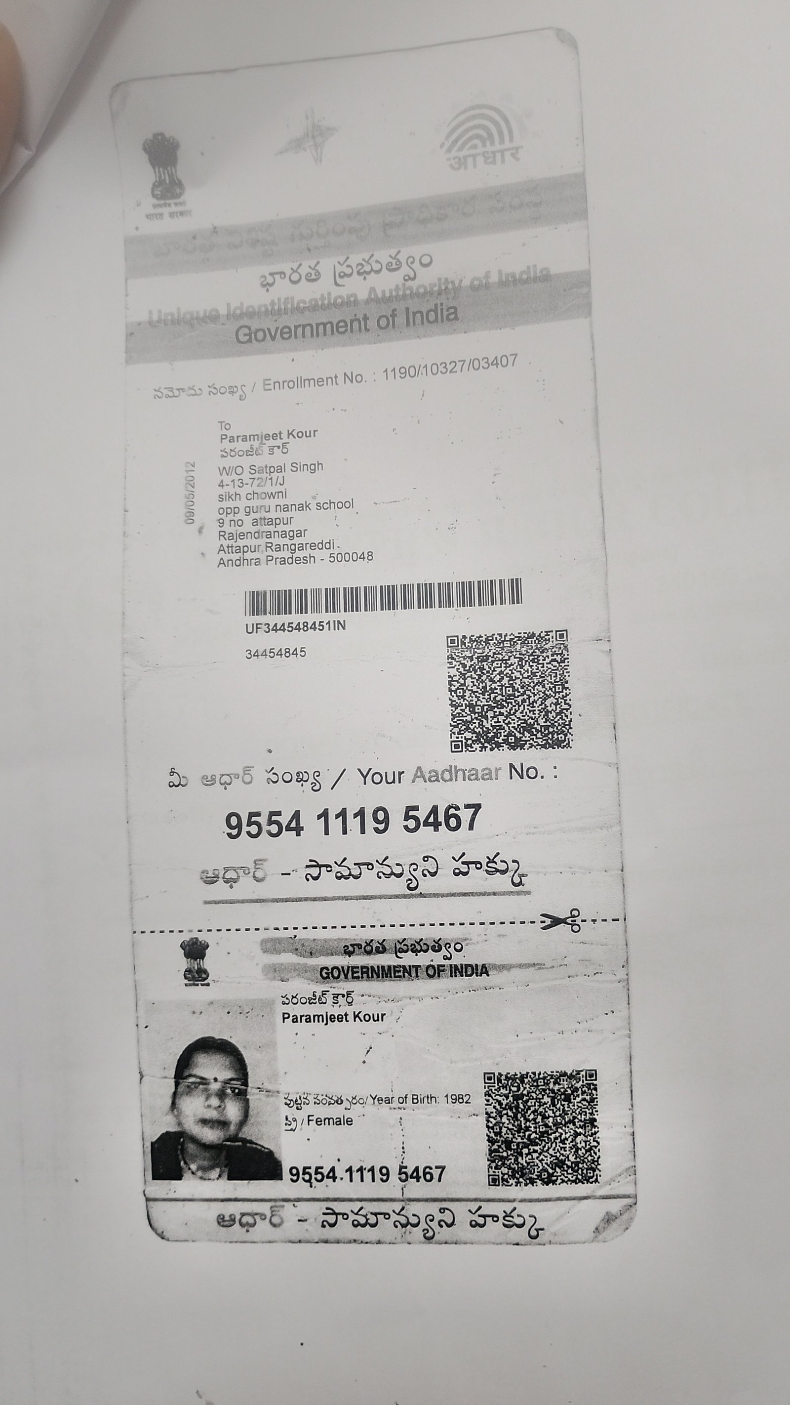 Mother Aadhaar