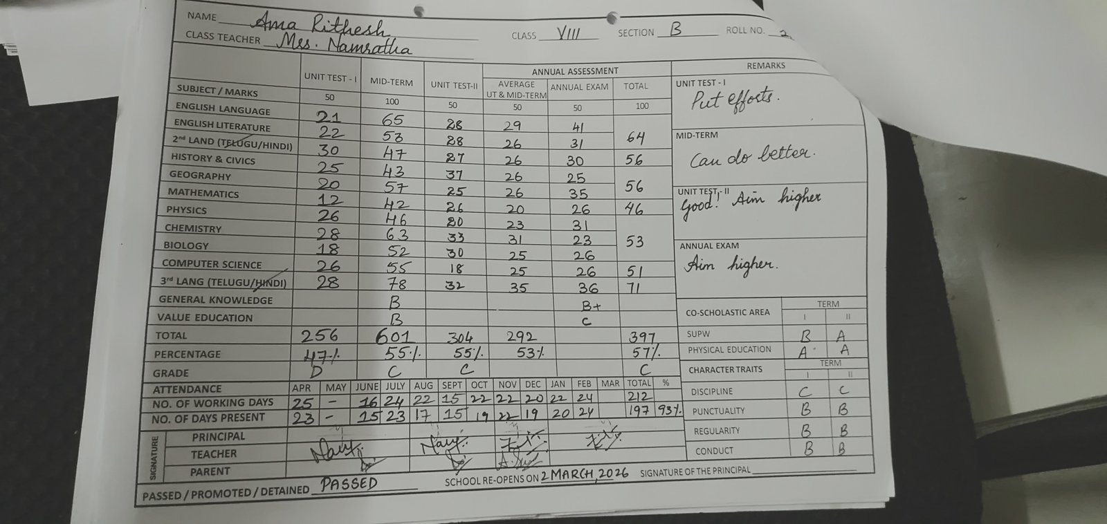 Report Card