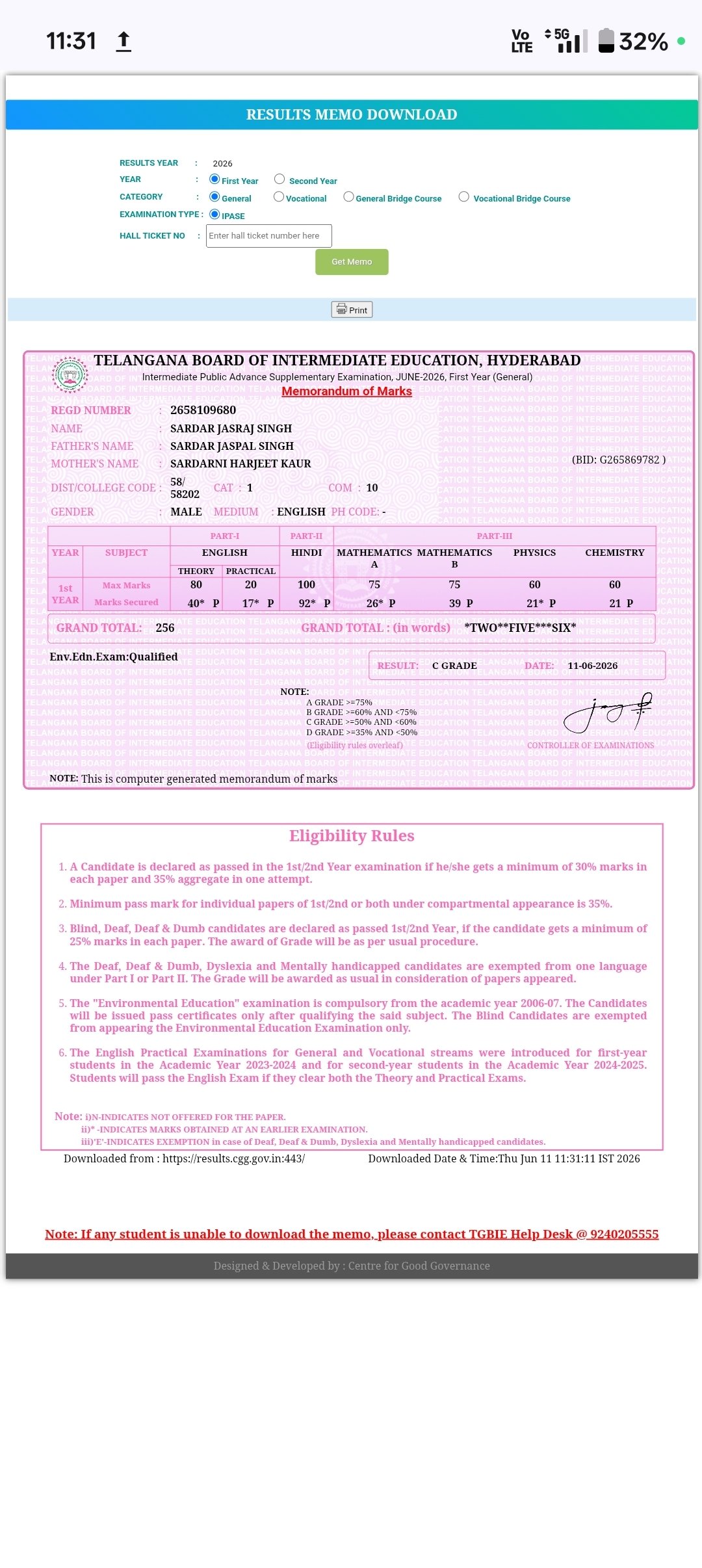 Report Card