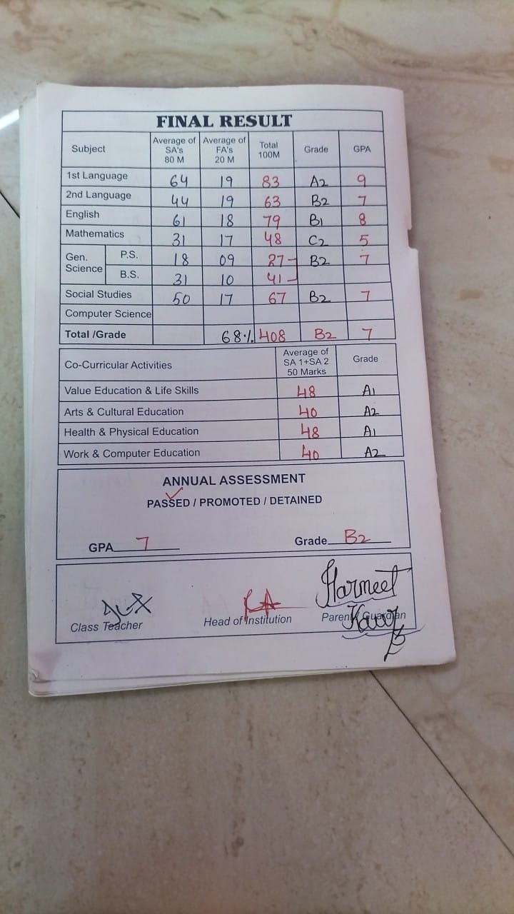 Report Card