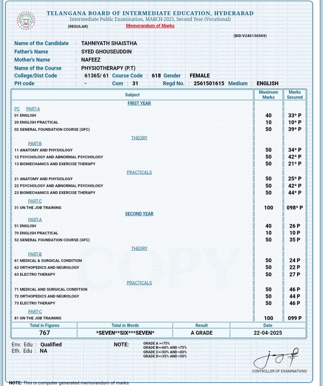 Report Card