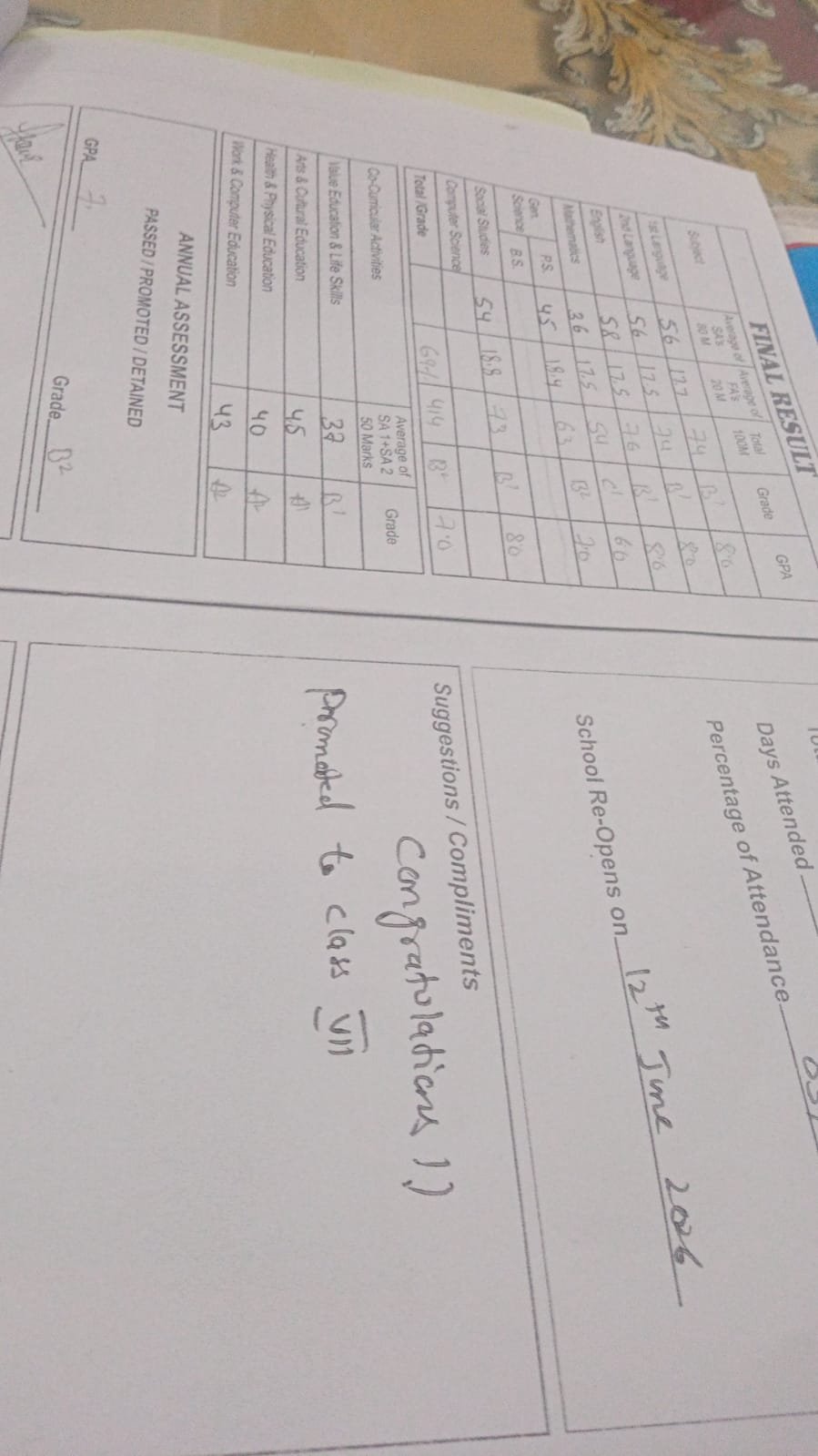 Report Card