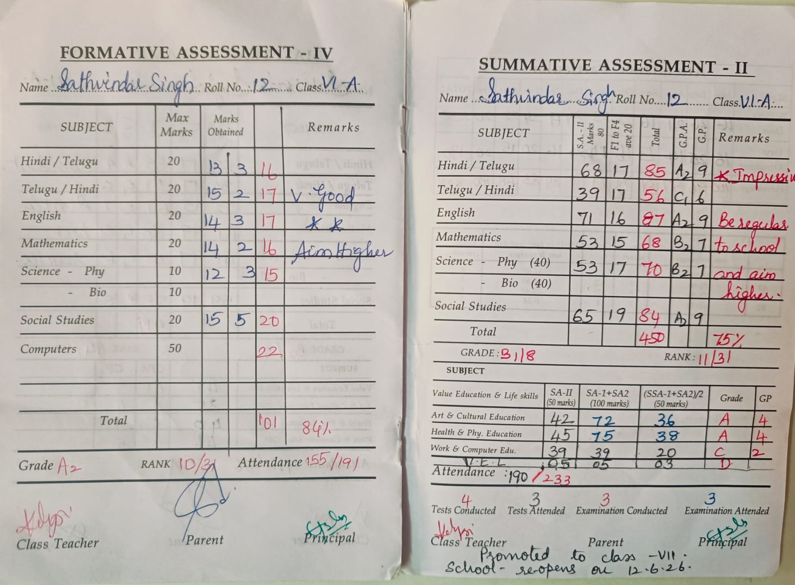 Report Card