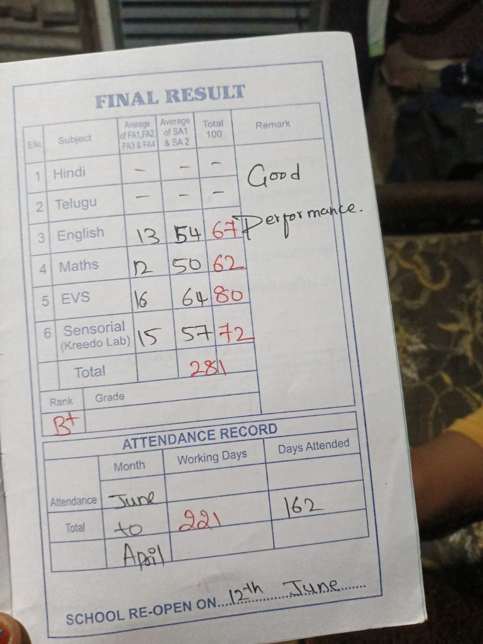 Report Card