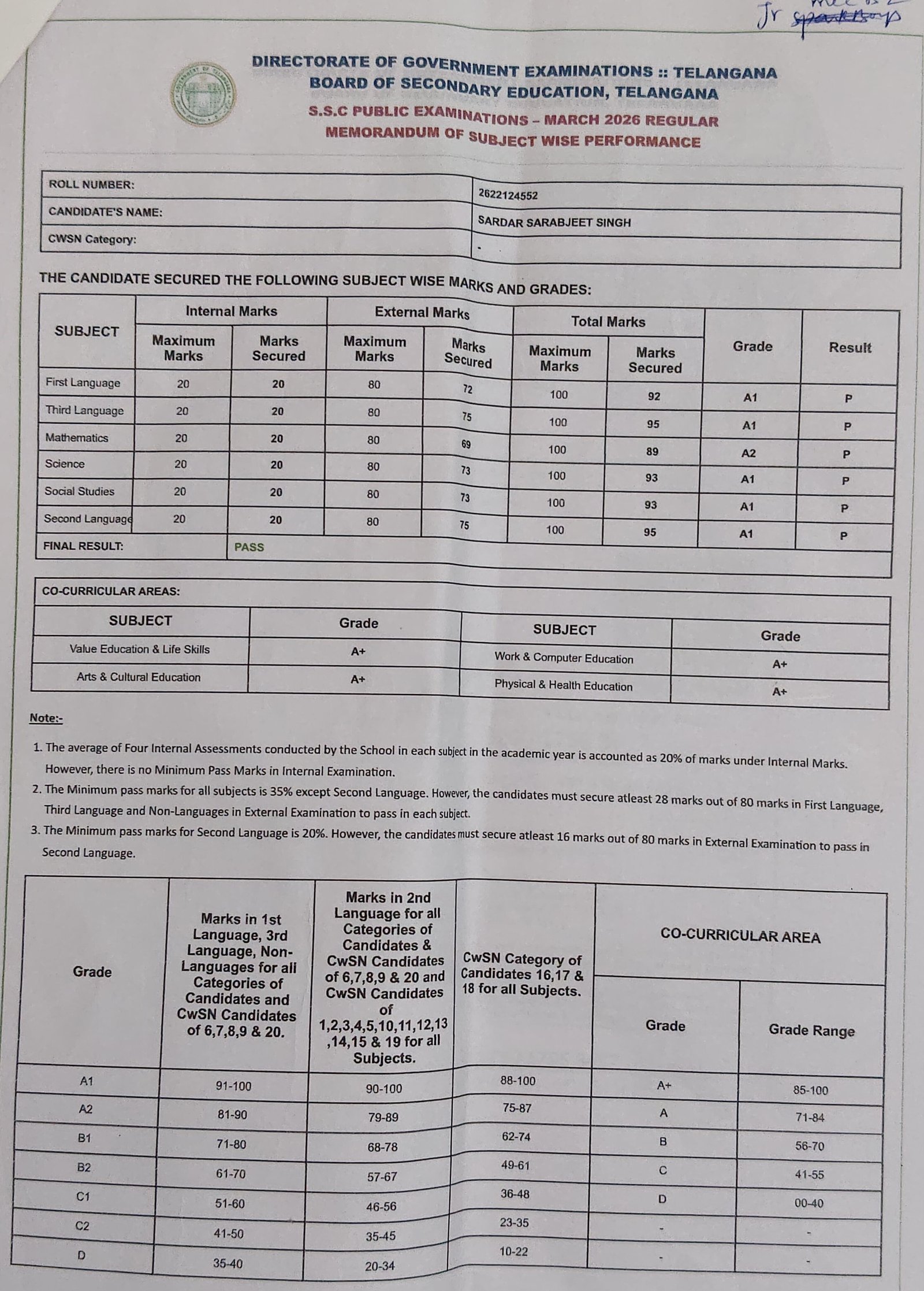 Report Card