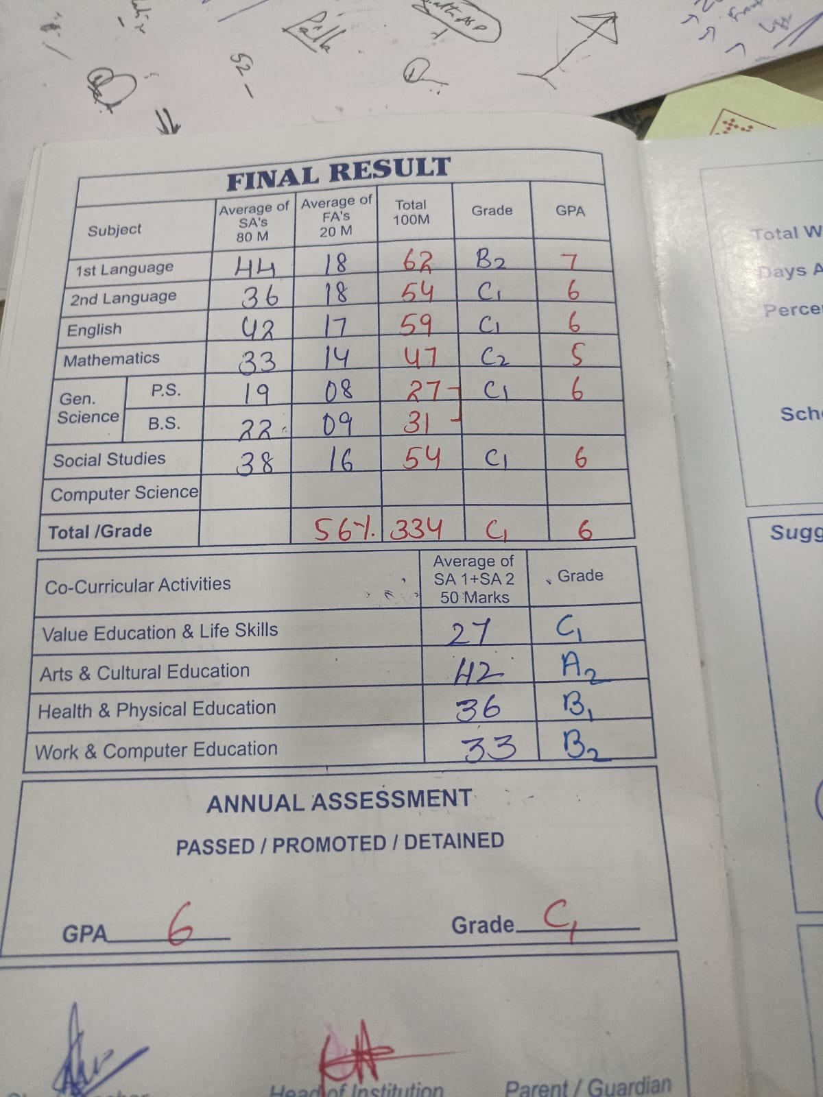 Report Card