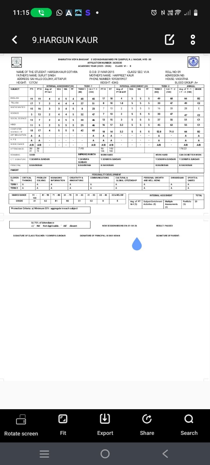 Report Card