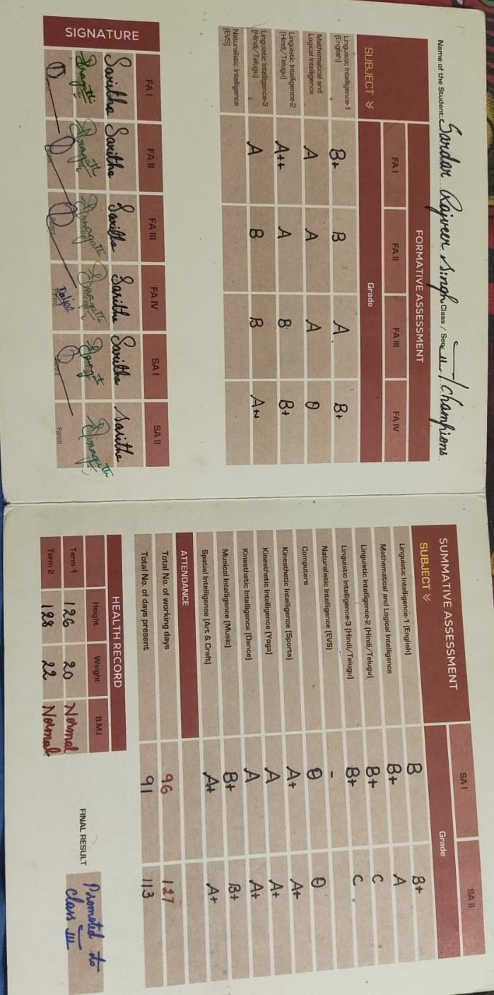 Report Card