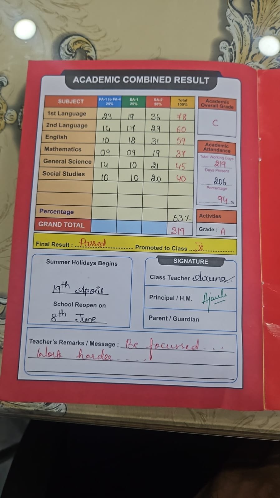 Report Card