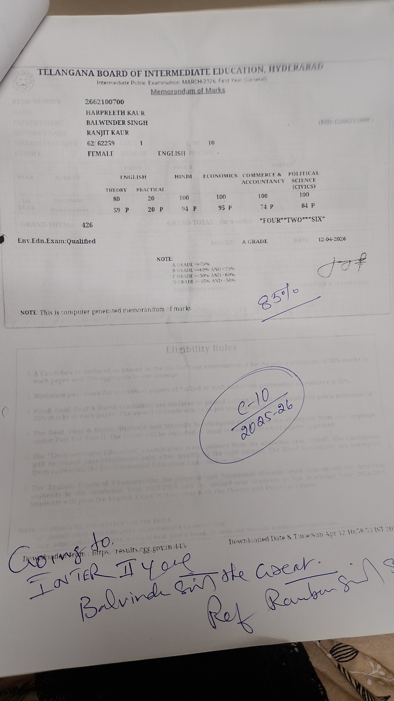 Report Card
