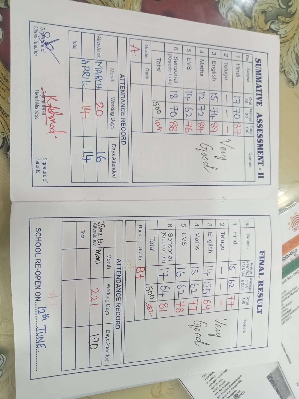 Report Card