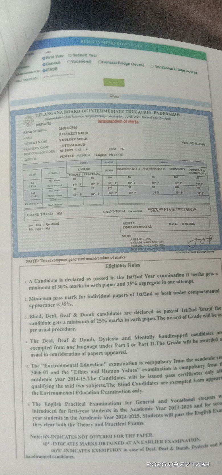 Report Card