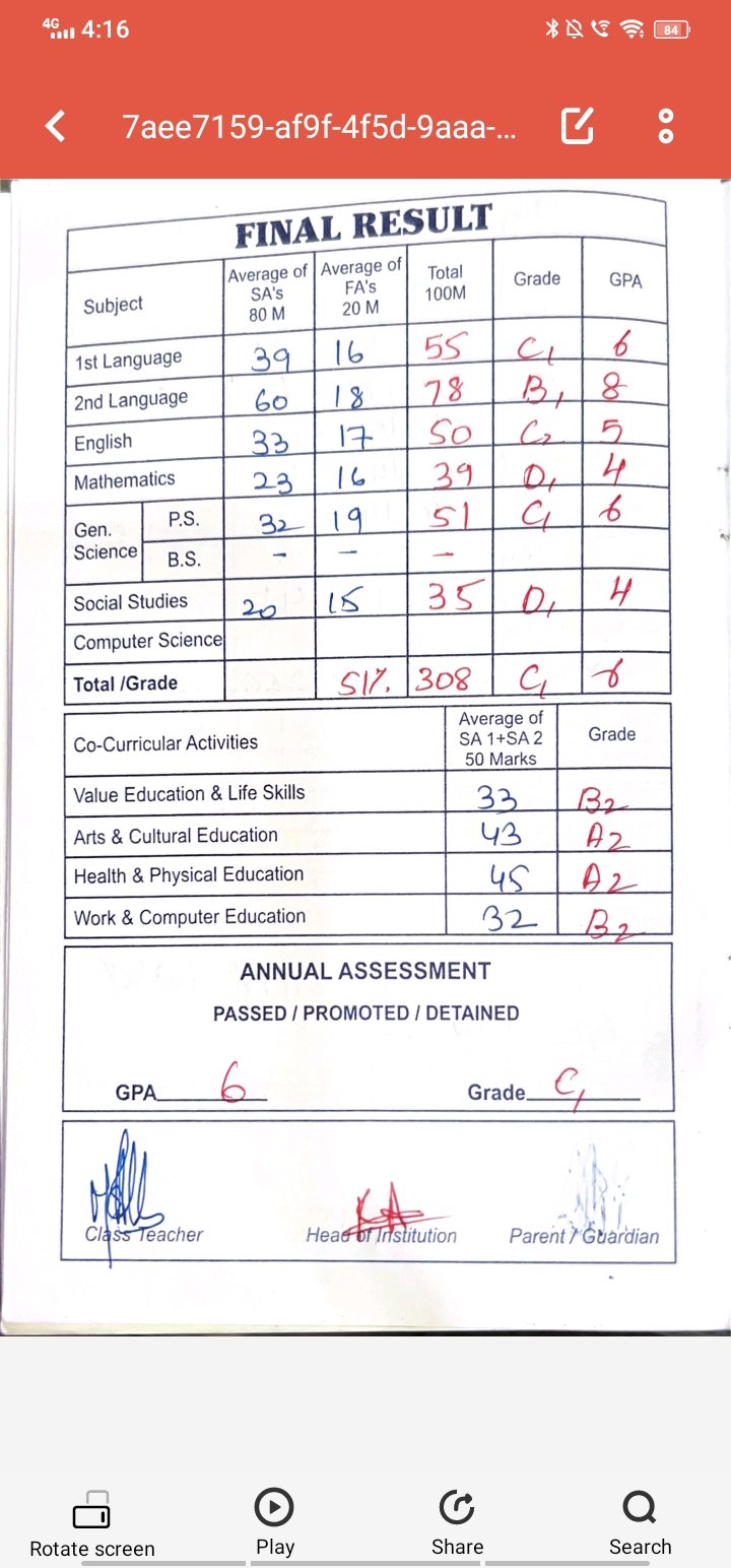 Report Card
