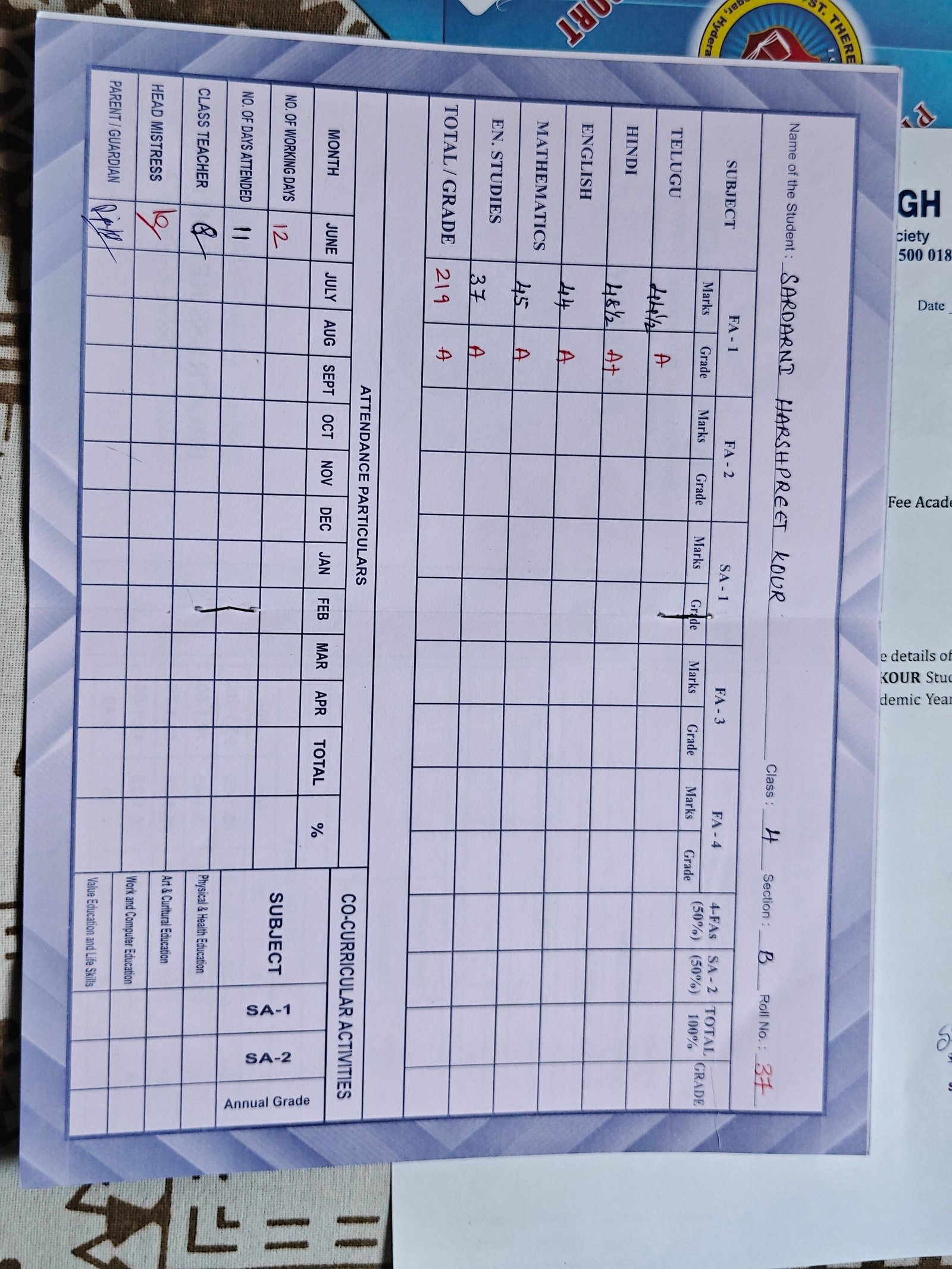 Report Card