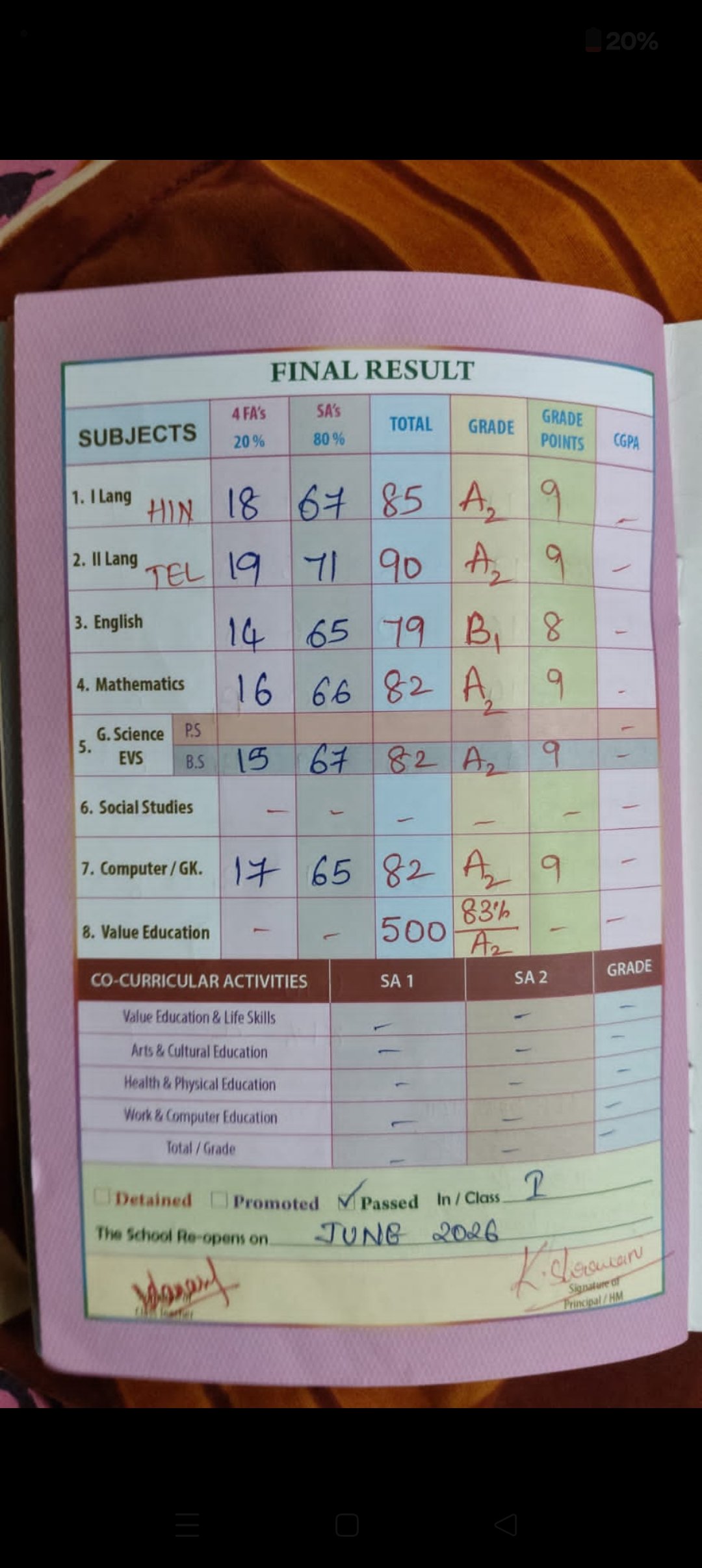 Report Card