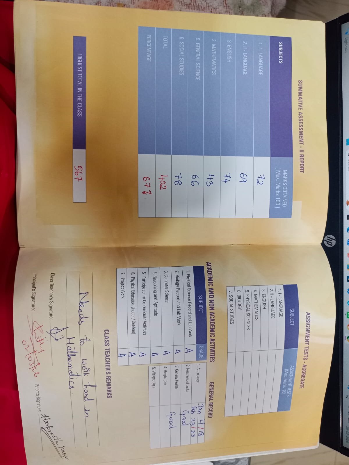 Report Card