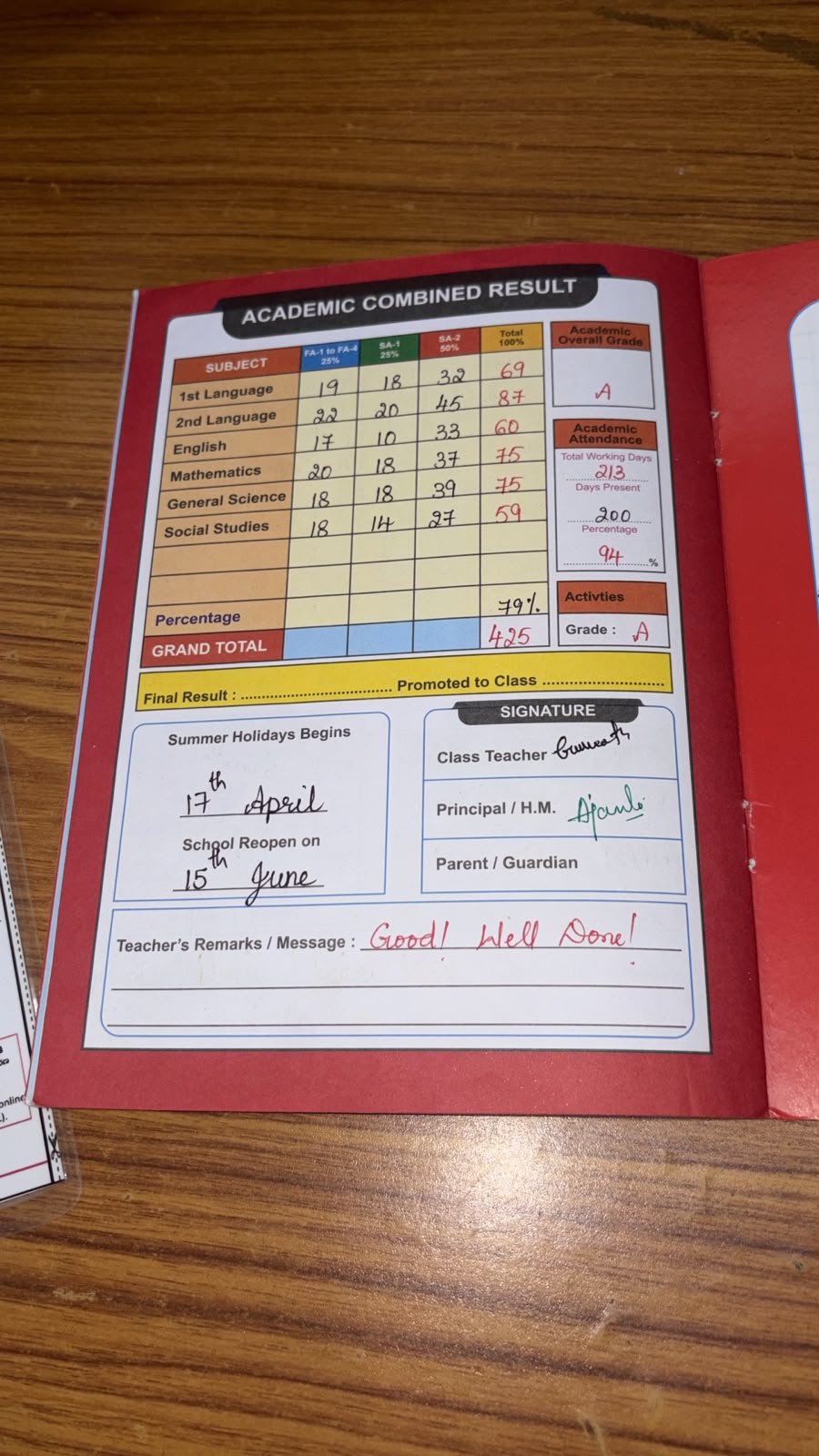 Report Card