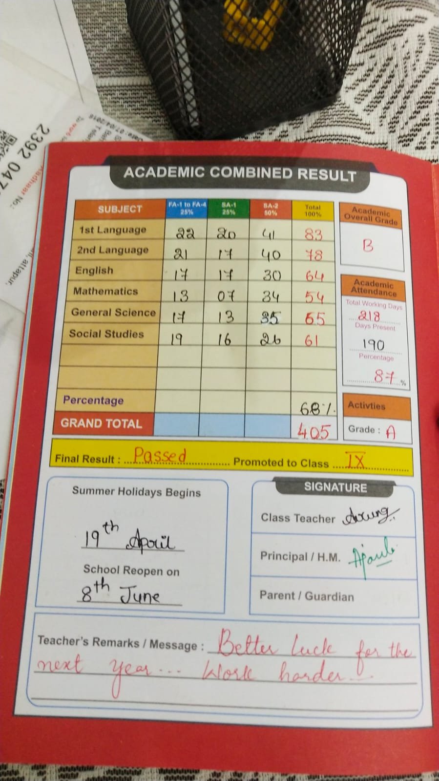Report Card