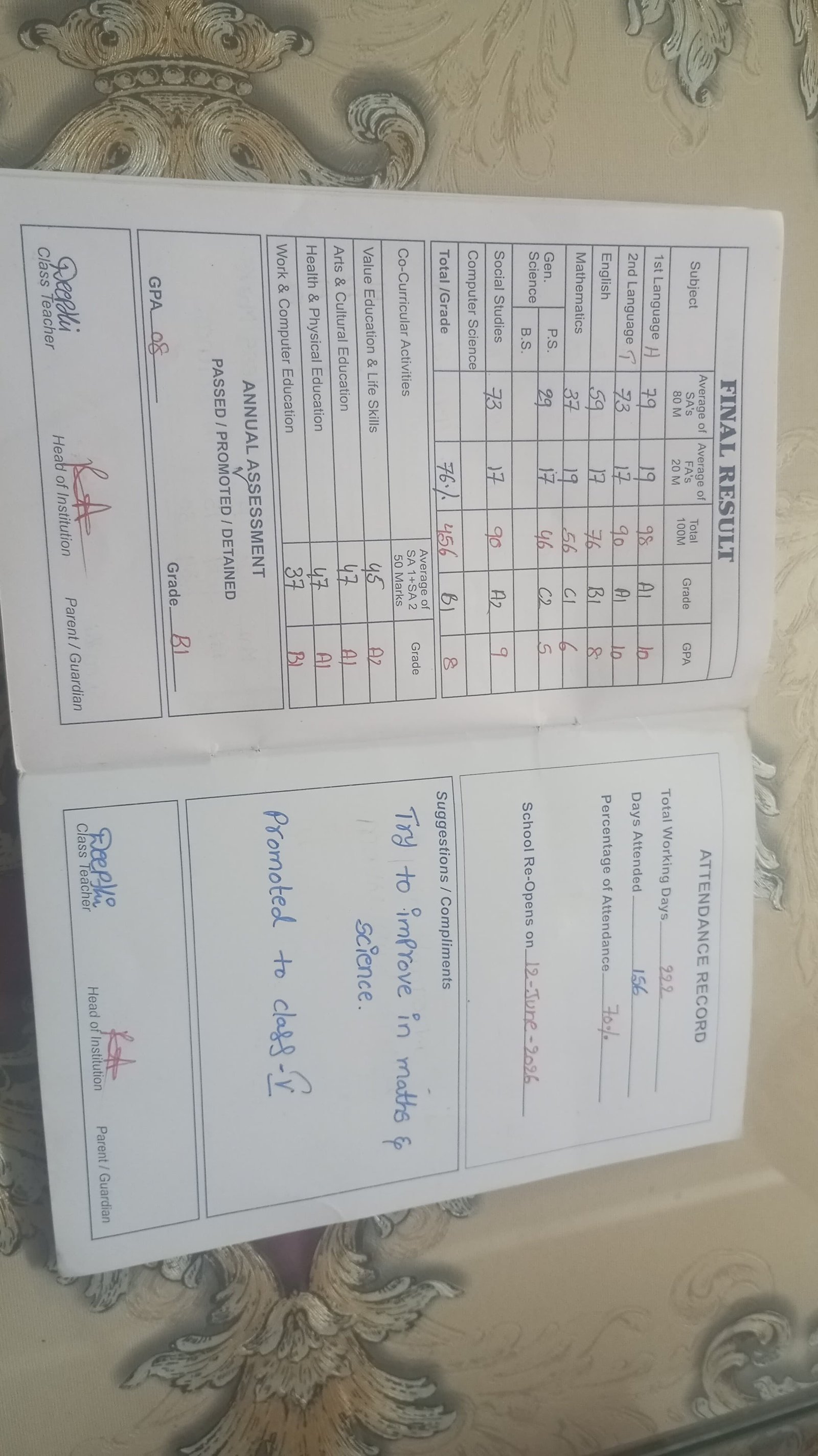 Report Card