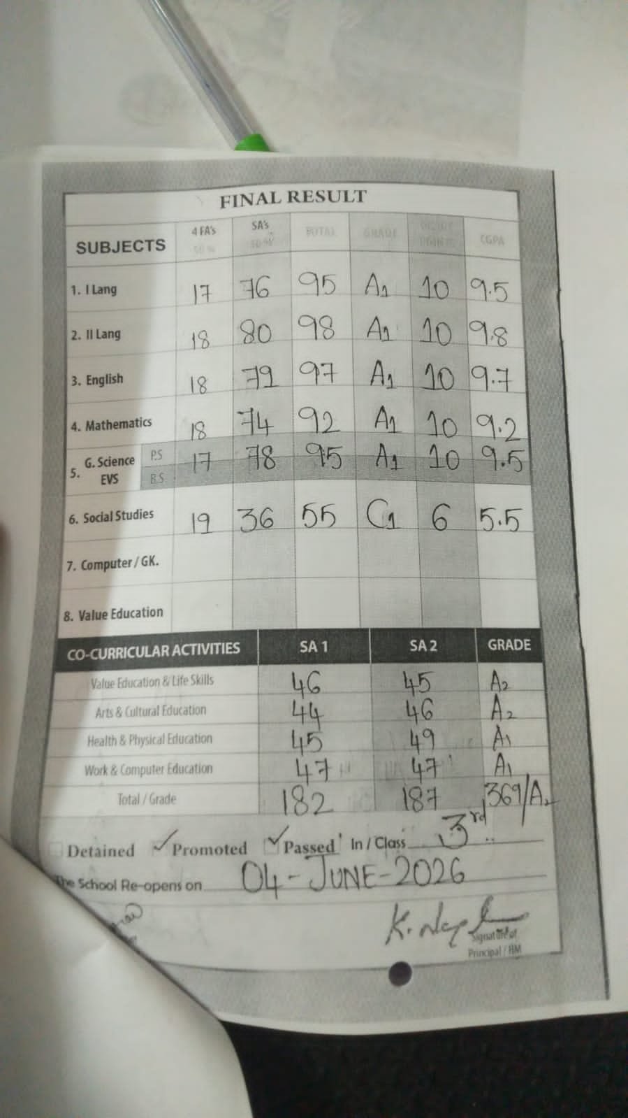 Report Card