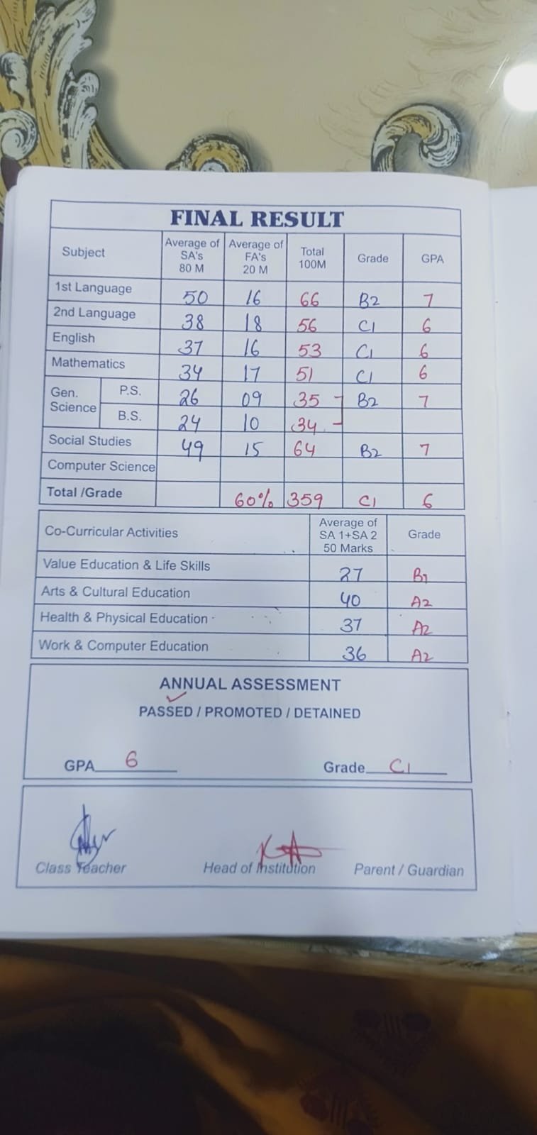 Report Card