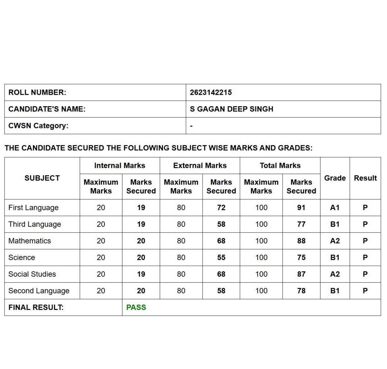 Report Card