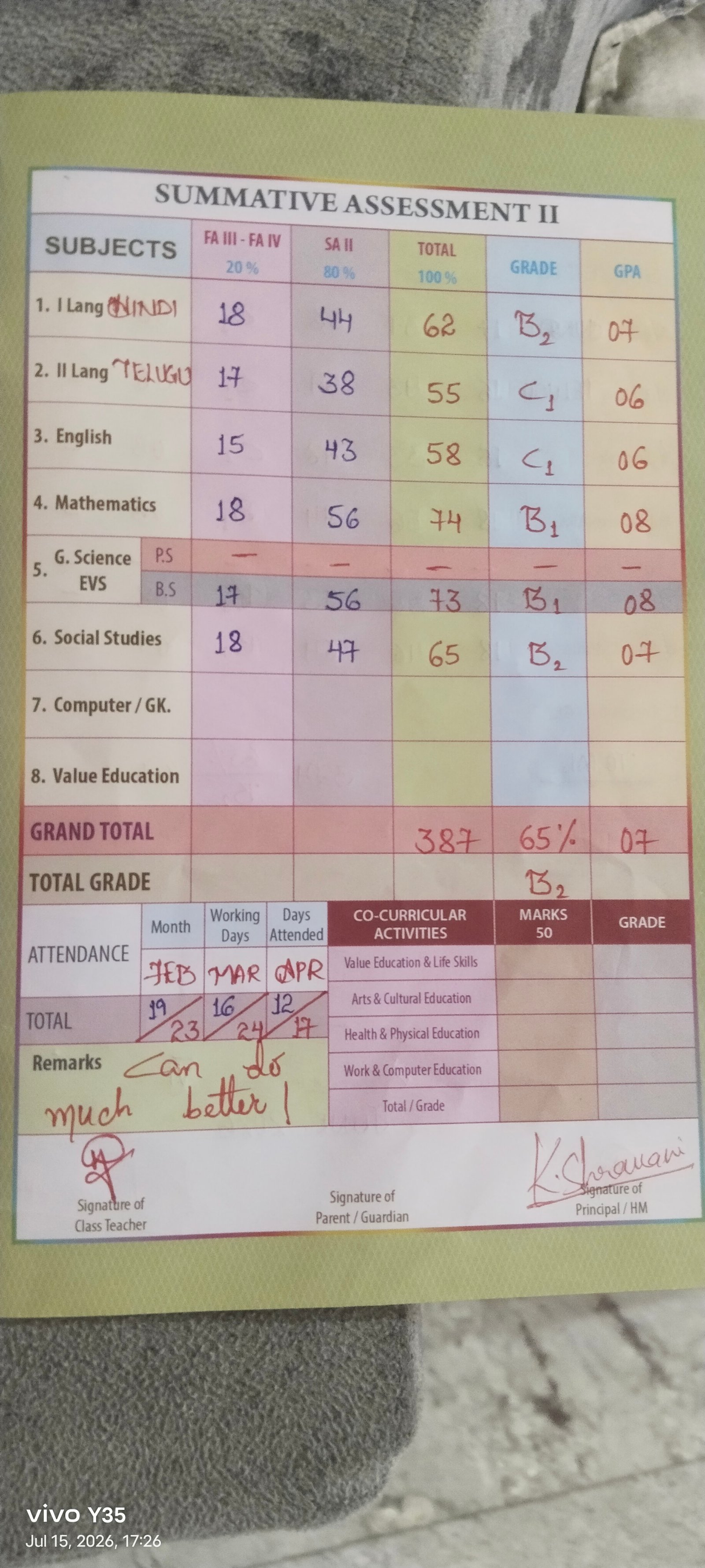 Report Card