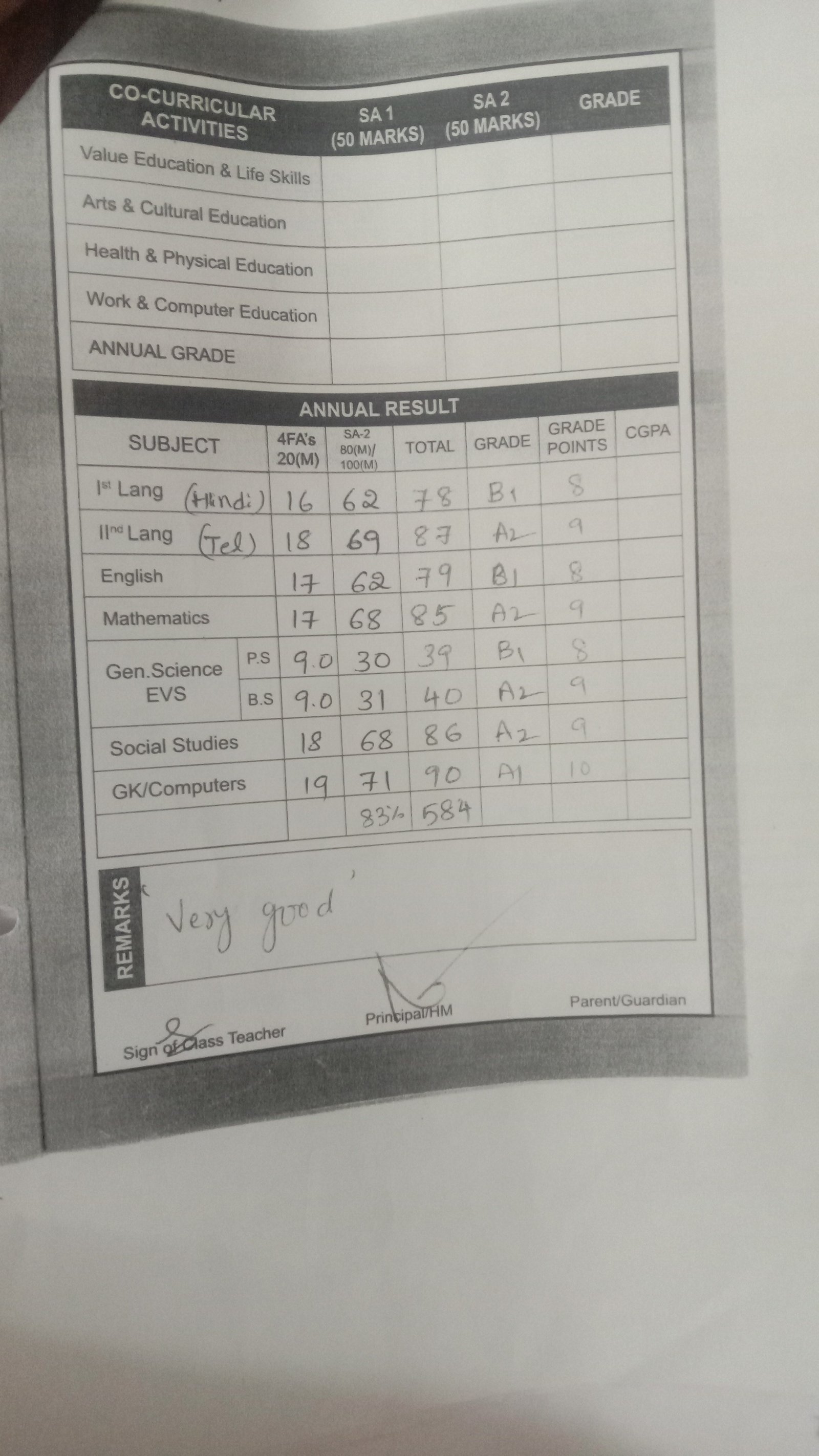 Report Card