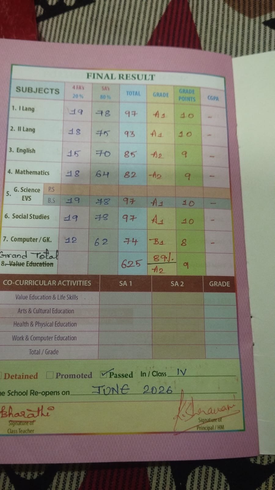 Report Card