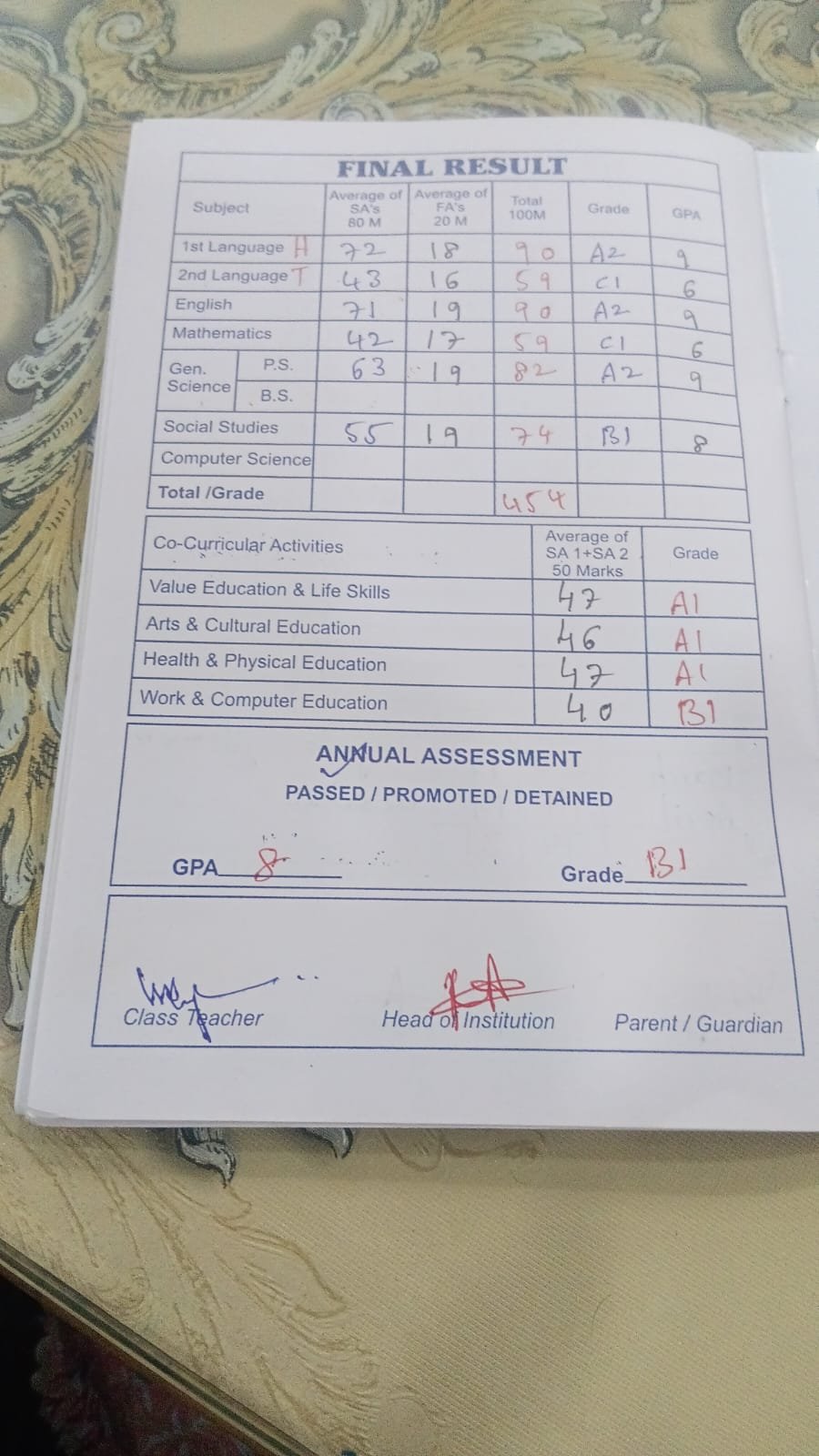 Report Card