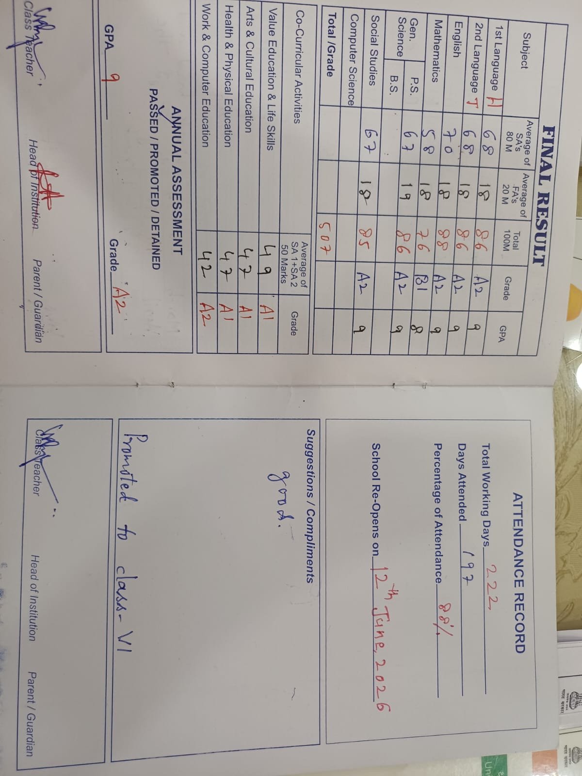 Report Card