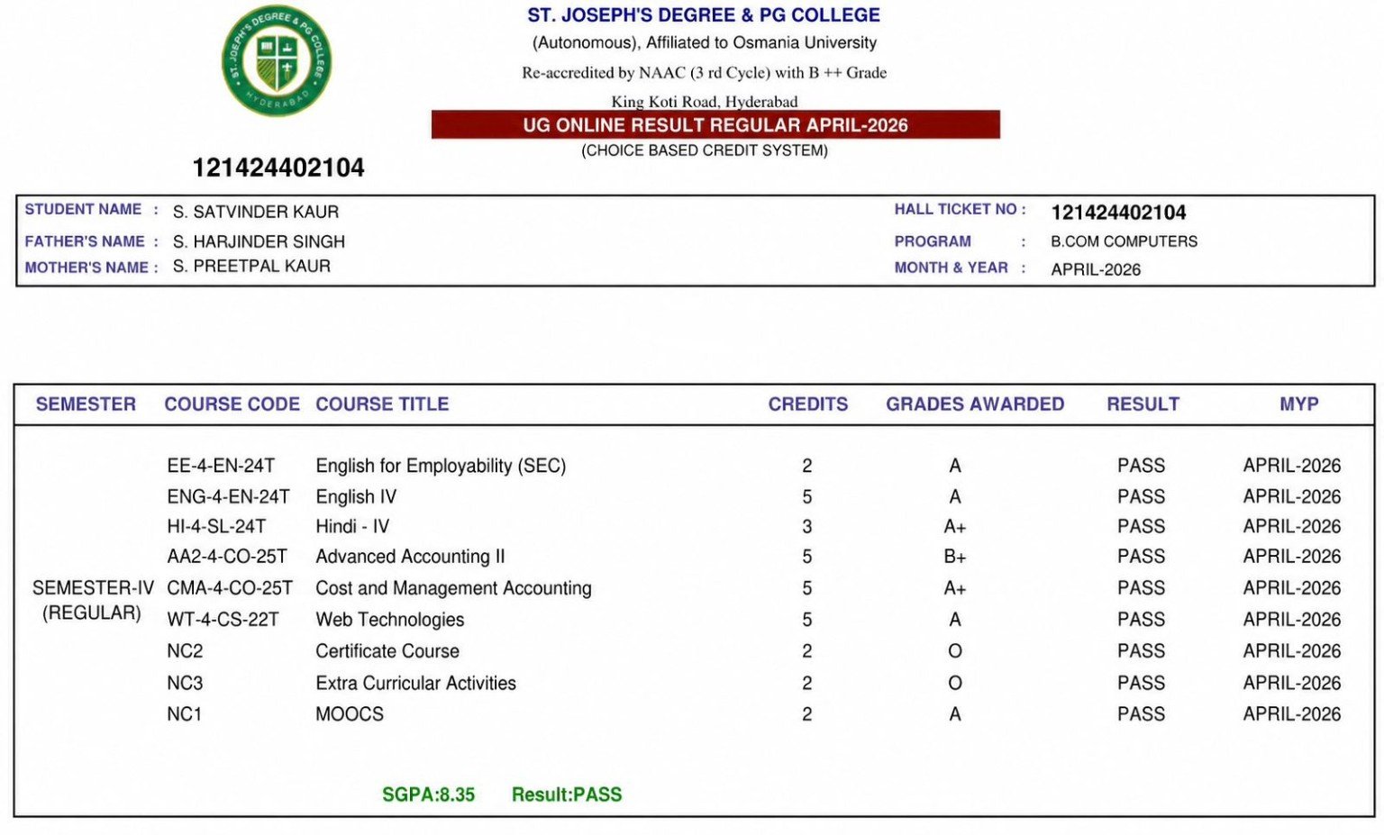 Report Card