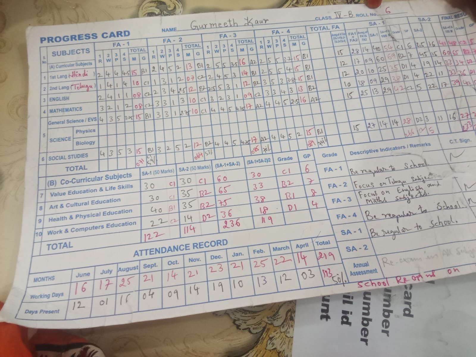 Report Card