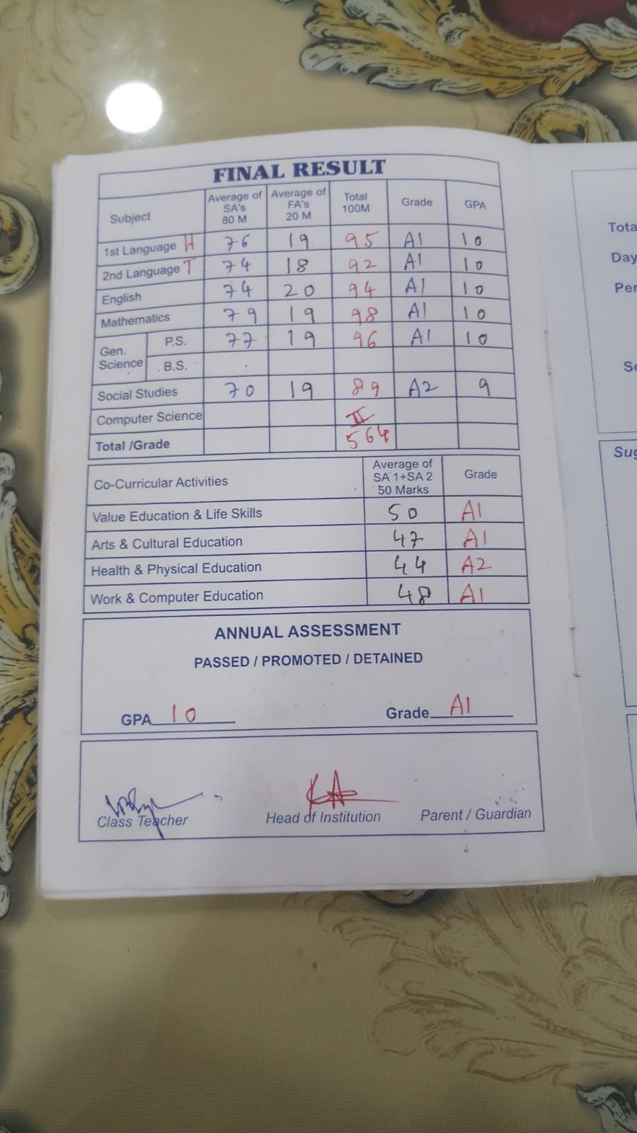 Report Card