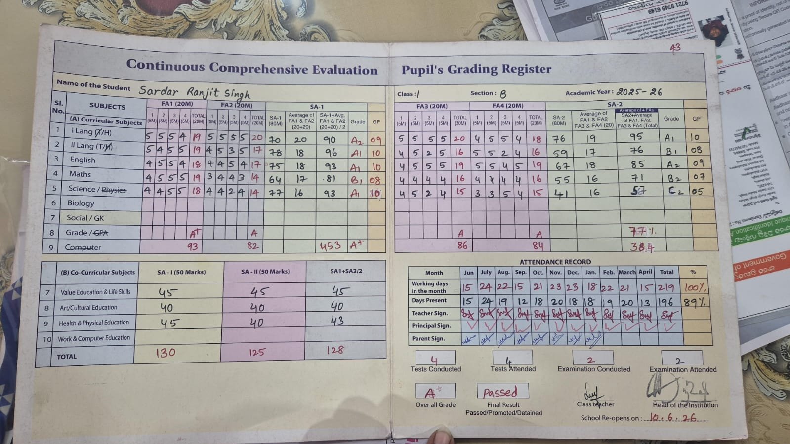 Report Card