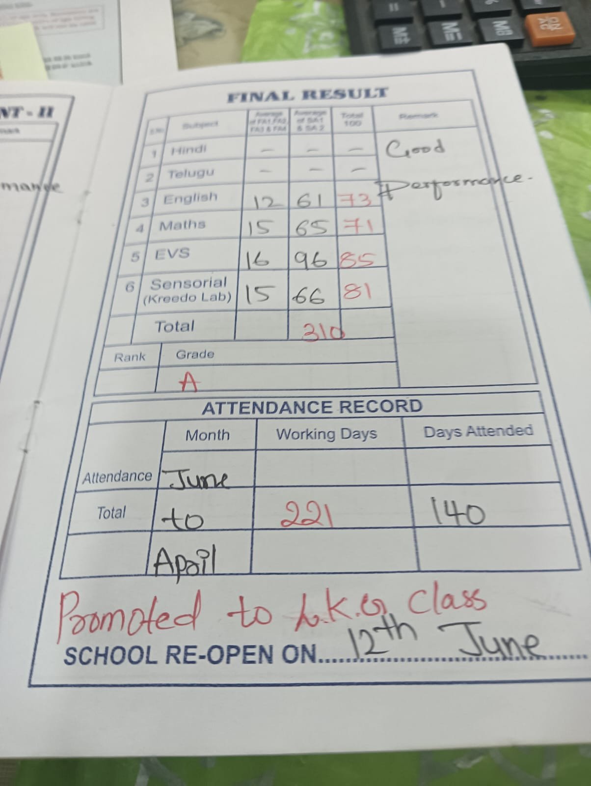 Report Card