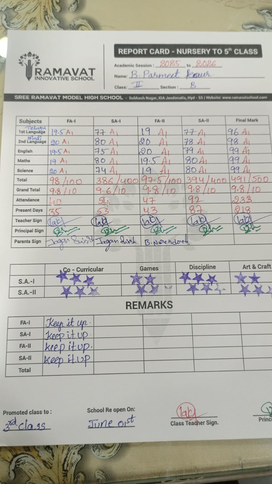Report Card