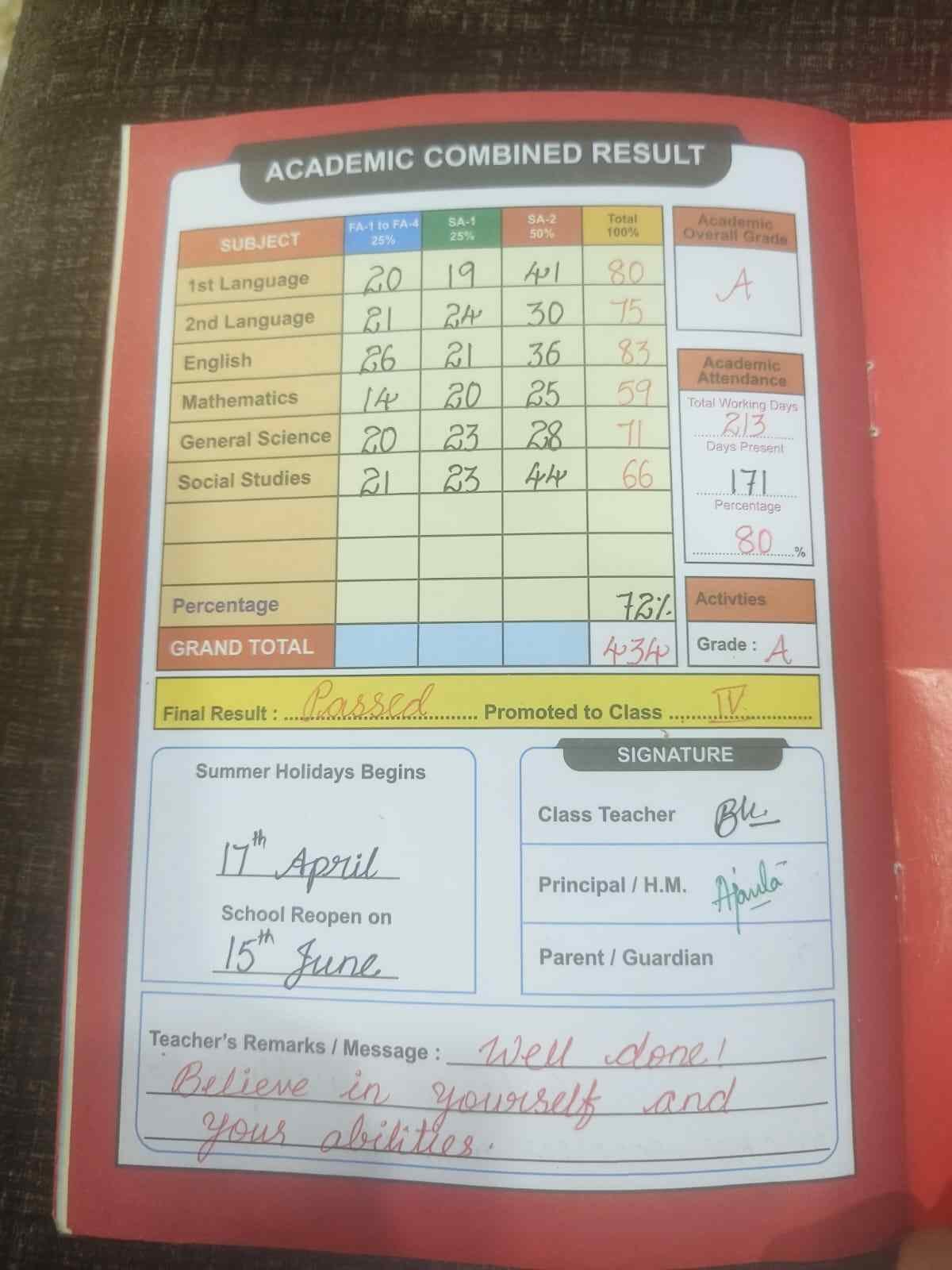 Report Card
